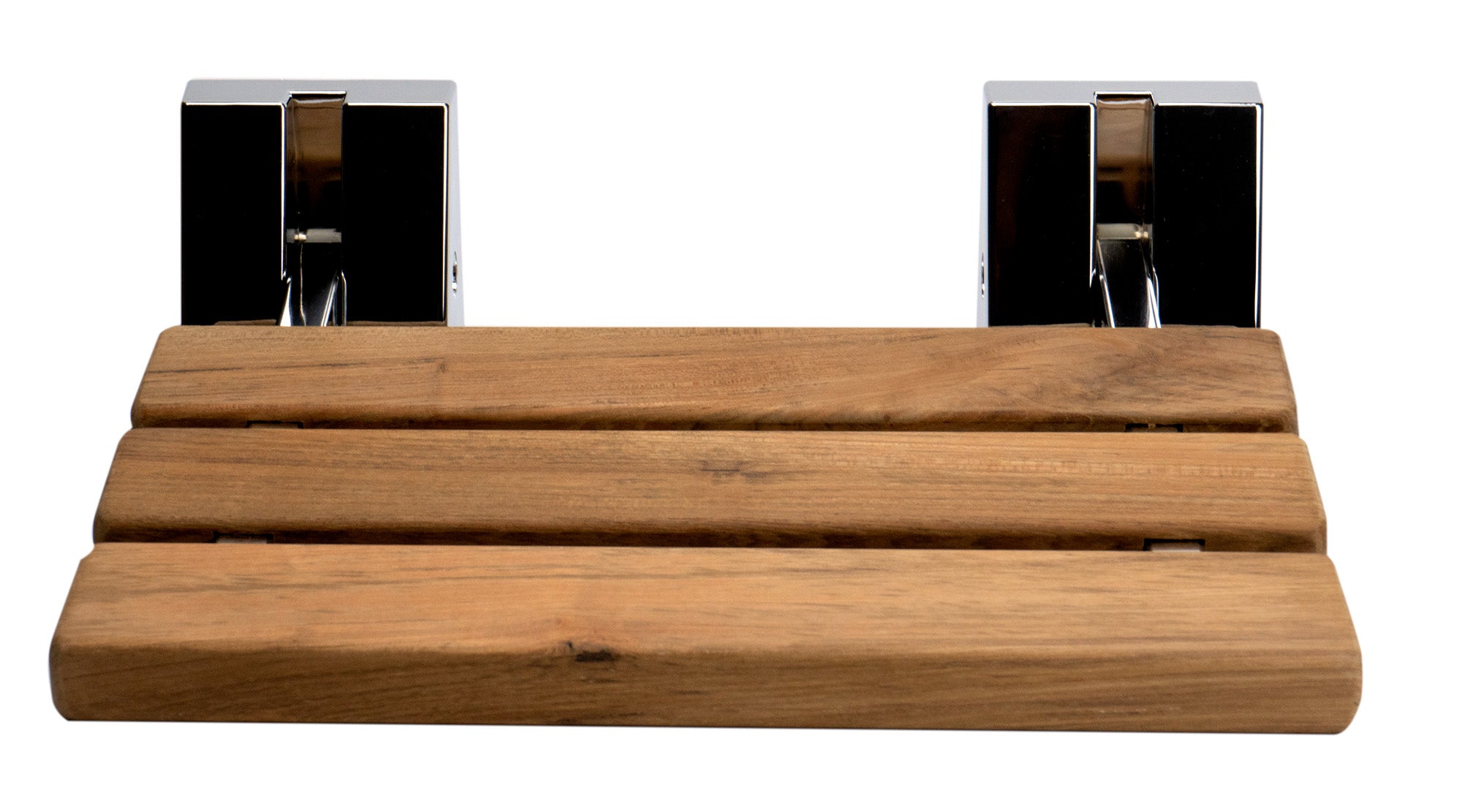 ALFI Brand - Polished Chrome 16" Folding Teak Wood Shower Seat Bench | ABS16S-PC ALFI Brand - Polished Chrome 16" Folding Teak Wood Shower Seat Bench | ABS16S-PC