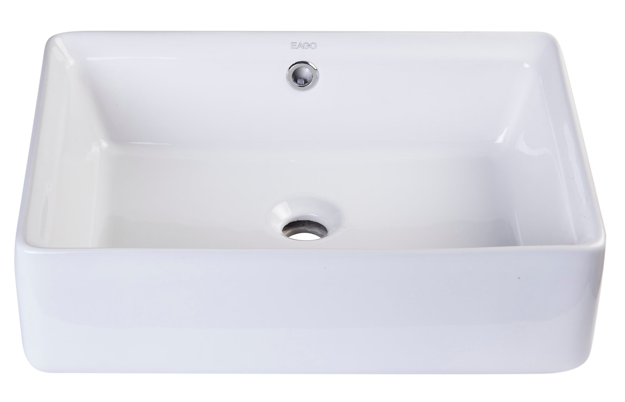 EAGO - 20" RECTANGULAR CERAMIC ABOVE MOUNT BASIN VESSEL SINK | BA131 EAGO - 20" RECTANGULAR CERAMIC ABOVE MOUNT BASIN VESSEL SINK | BA131