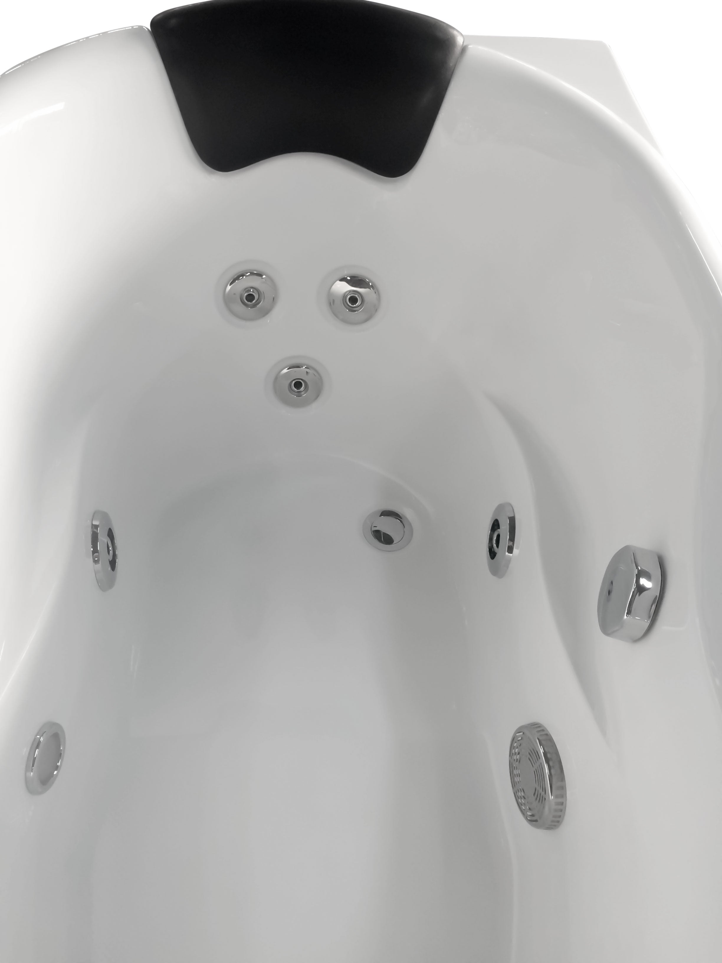 EAGO - 5' White Acrylic Corner Whirlpool Bathtub - Drain on Right | AM175-R EAGO - 5' White Acrylic Corner Whirlpool Bathtub - Drain on Right | AM175-R