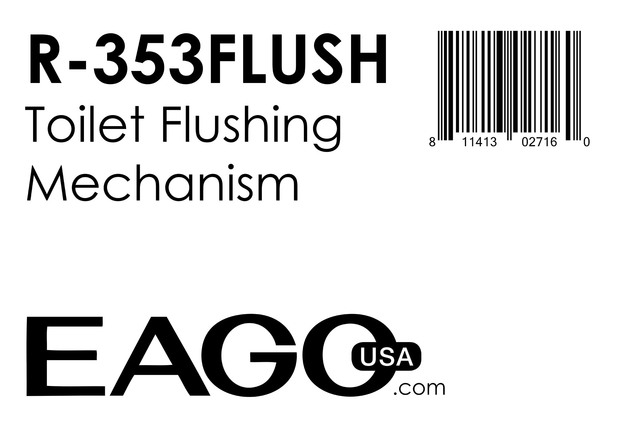 EAGO - Replacement Toilet Flushing Mechanism for TB353 | R-353FLUSH EAGO - Replacement Toilet Flushing Mechanism for TB353 | R-353FLUSH