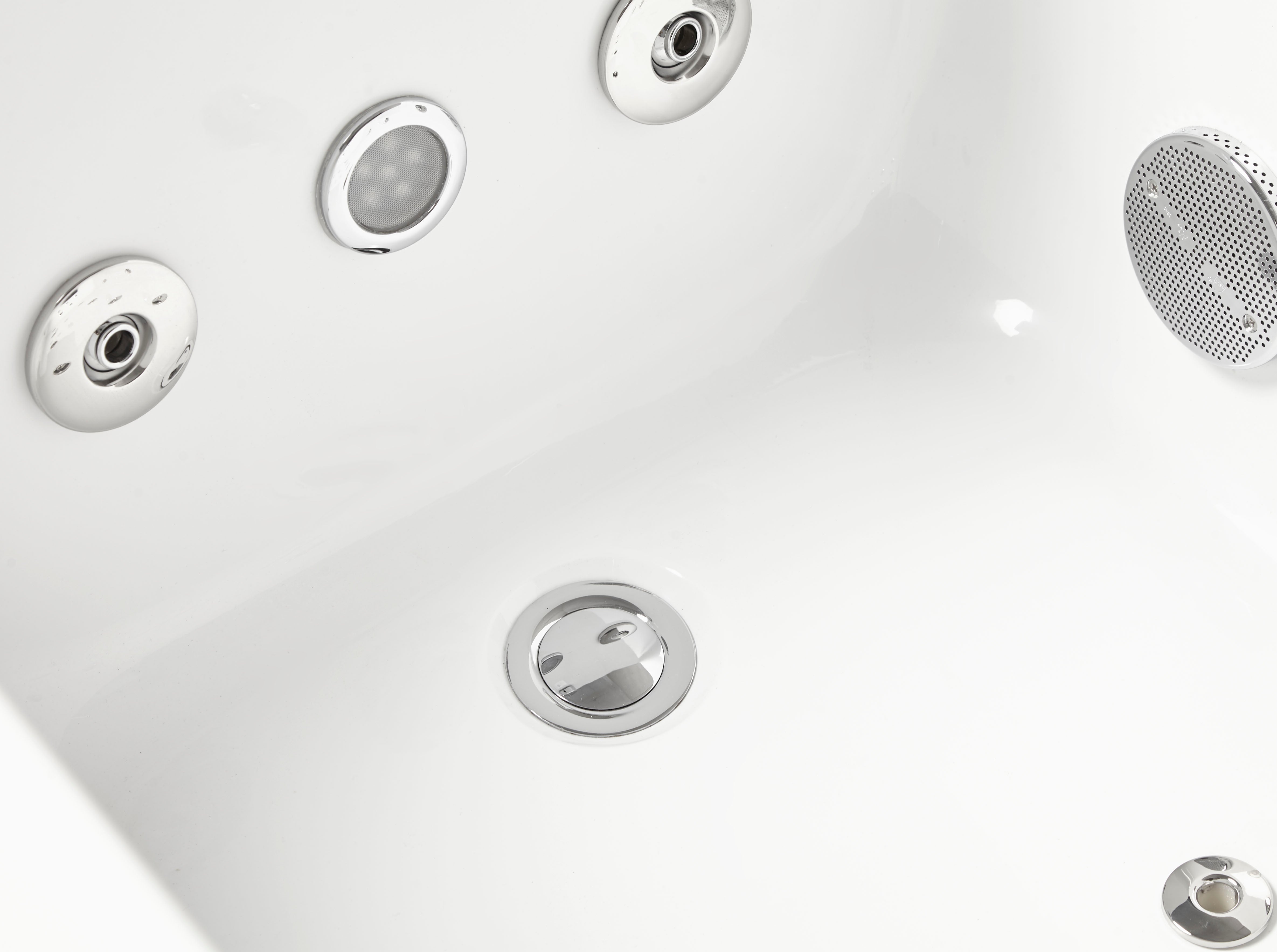 EAGO - 6 ft Acrylic White Rectangular Whirlpool Bathtub w Fixtures | AM154ETL-L6 EAGO - 6 ft Acrylic White Rectangular Whirlpool Bathtub w Fixtures | AM154ETL-L6