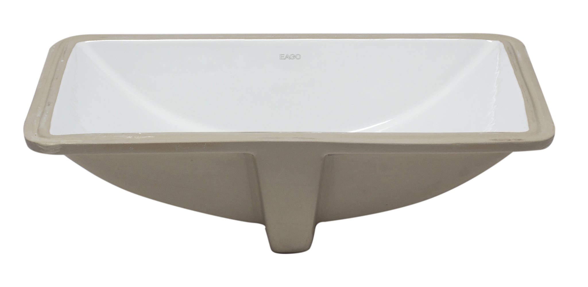 EAGO - White Ceramic 22"x15" Undermount Rectangular Bathroom Sink | BC227 EAGO - White Ceramic 22"x15" Undermount Rectangular Bathroom Sink | BC227