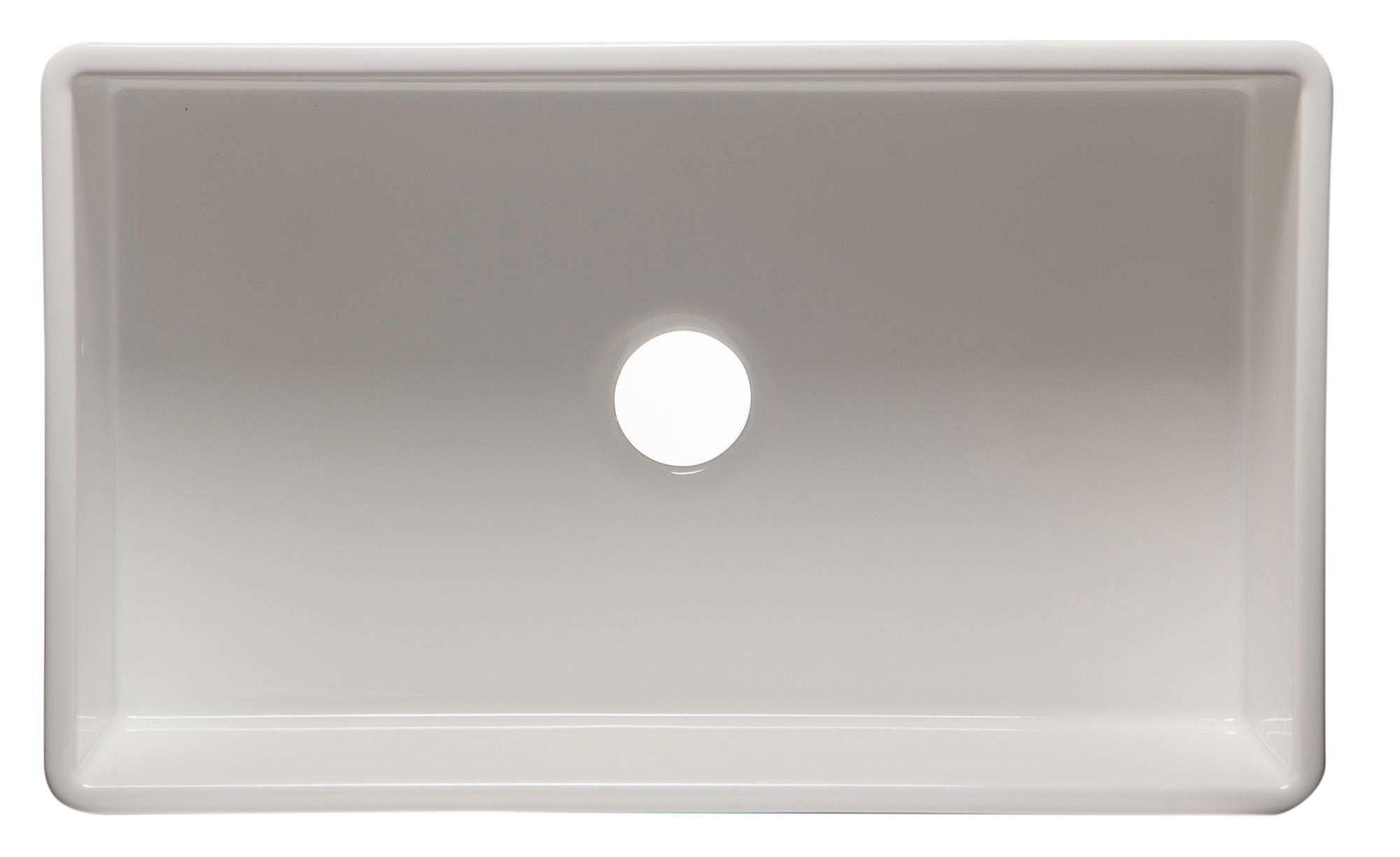 ALFI Brand - 33" White Smooth Apron Single Bowl Fireclay Farm Sink | AB533-W ALFI Brand - 33" White Smooth Apron Single Bowl Fireclay Farm Sink | AB533-W