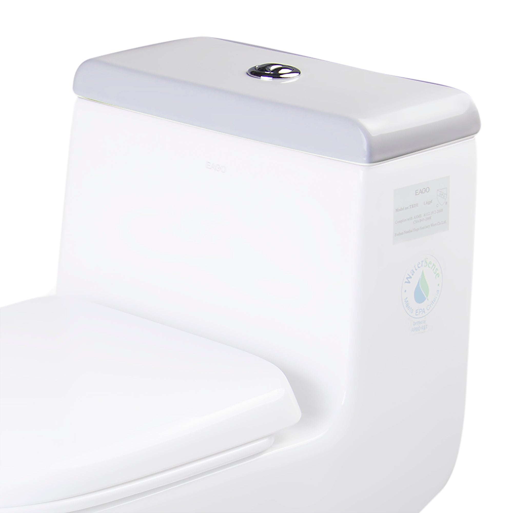 EAGO - Replacement Ceramic Toilet Lid for TB351 | R-351LID EAGO - Replacement Ceramic Toilet Lid for TB351 | R-351LID