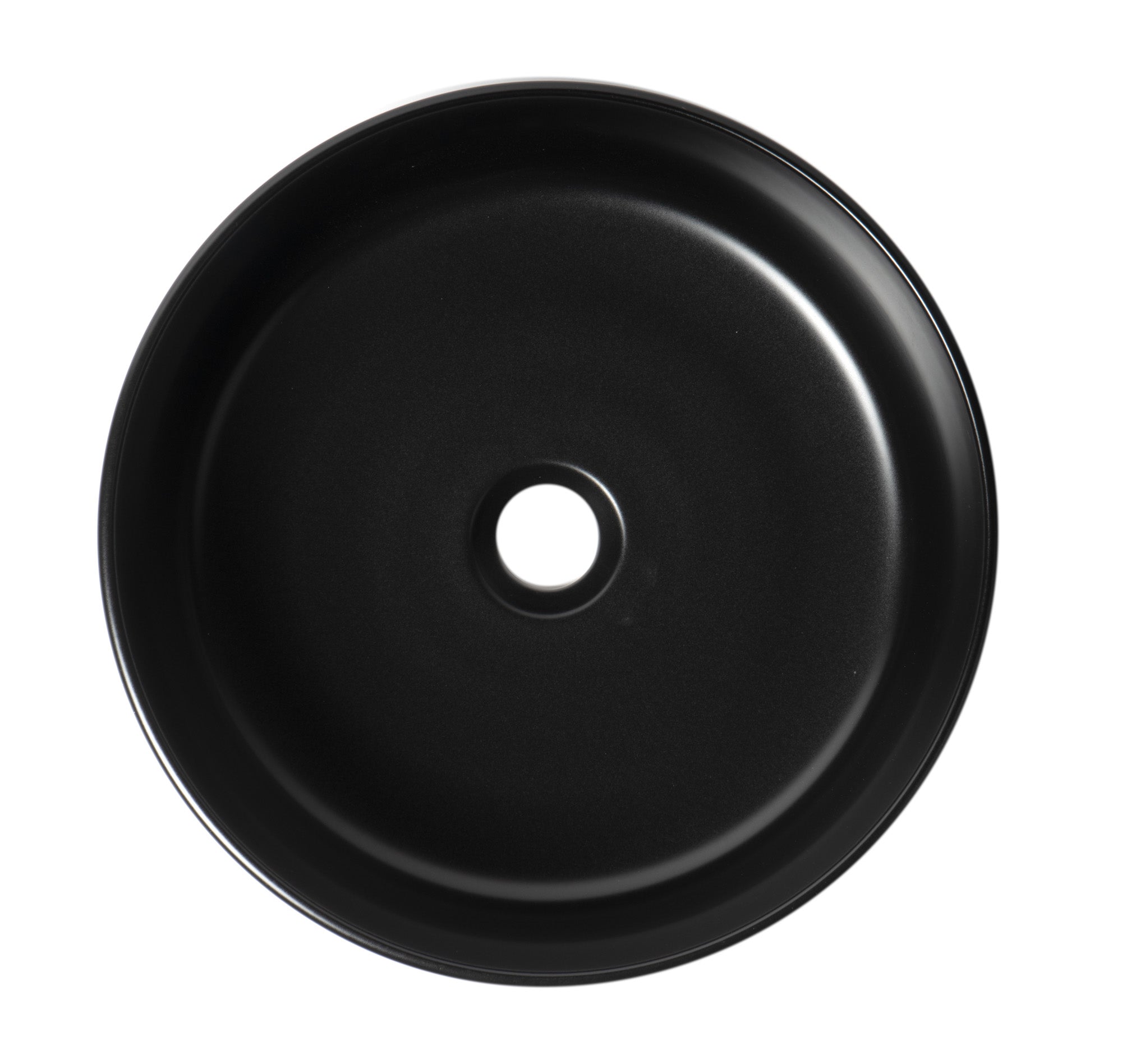 ALFI Brand - Black Matte 15" Round Above Mount Ceramic Sink | ABC907-BM ALFI Brand - Black Matte 15" Round Above Mount Ceramic Sink | ABC907-BM