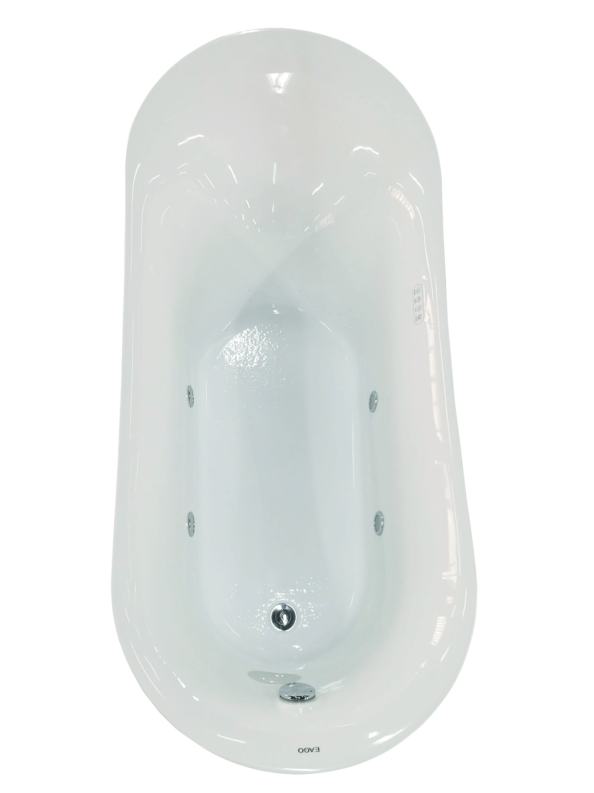 EAGO - 6 Foot White Free Standing Air Bubble Bathtub | AM2140 EAGO - 6 Foot White Free Standing Air Bubble Bathtub | AM2140