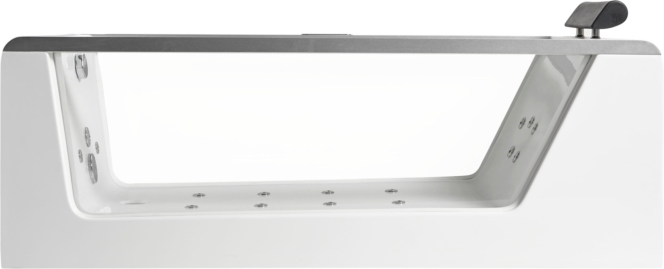 EAGO - 6 ft Clear Rectangular Acrylic Whirlpool Bathtub | AM152ETL-6 EAGO - 6 ft Clear Rectangular Acrylic Whirlpool Bathtub | AM152ETL-6