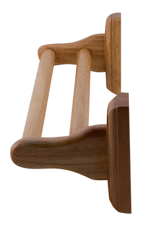 ALFI Brand - 24" Double Rack Wooden Towel Bar Bathroom Accessory | AB5505