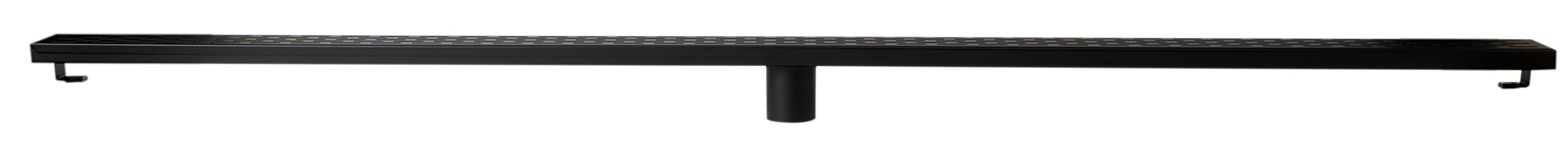 ALFI Brand - 59" Black Matte Stainless Steel Linear Shower Drain with Groove Holes | ABLD59C-BM ALFI Brand - 59" Black Matte Stainless Steel Linear Shower Drain with Groove Holes | ABLD59C-BM