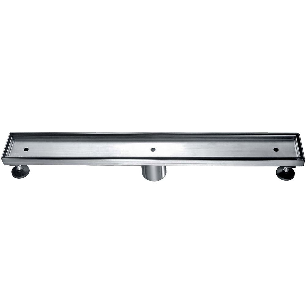 ALFI Brand - 24" Long Modern Stainless Steel Linear Shower Drain w/o Cover | ABLD24A ALFI Brand - 24" Long Modern Stainless Steel Linear Shower Drain w/o Cover | ABLD24A