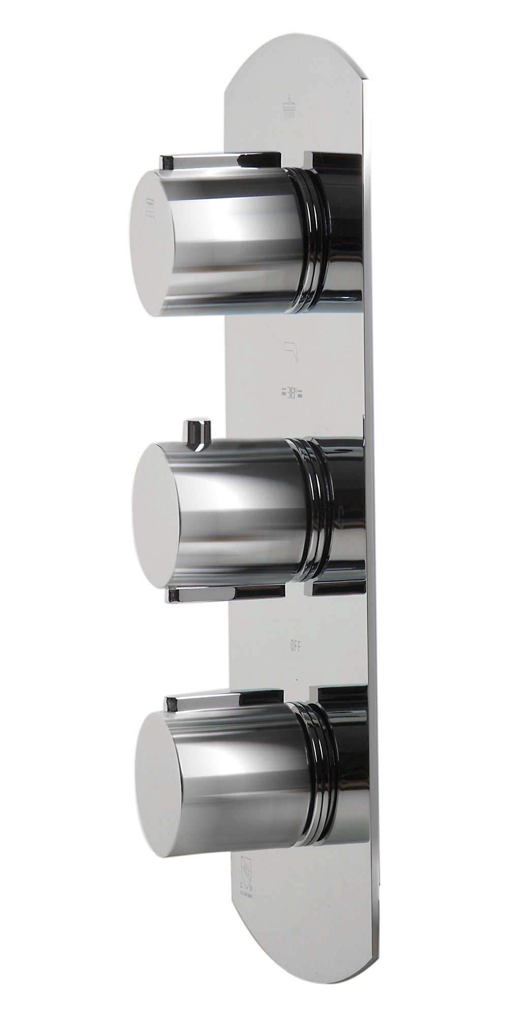 ALFI Brand - Polished Chrome Concealed 4-Way Thermostatic Valve Shower Mixer /w Round Knobs | AB4101-PC ALFI Brand - Polished Chrome Concealed 4-Way Thermostatic Valve Shower Mixer /w Round Knobs | AB4101-PC