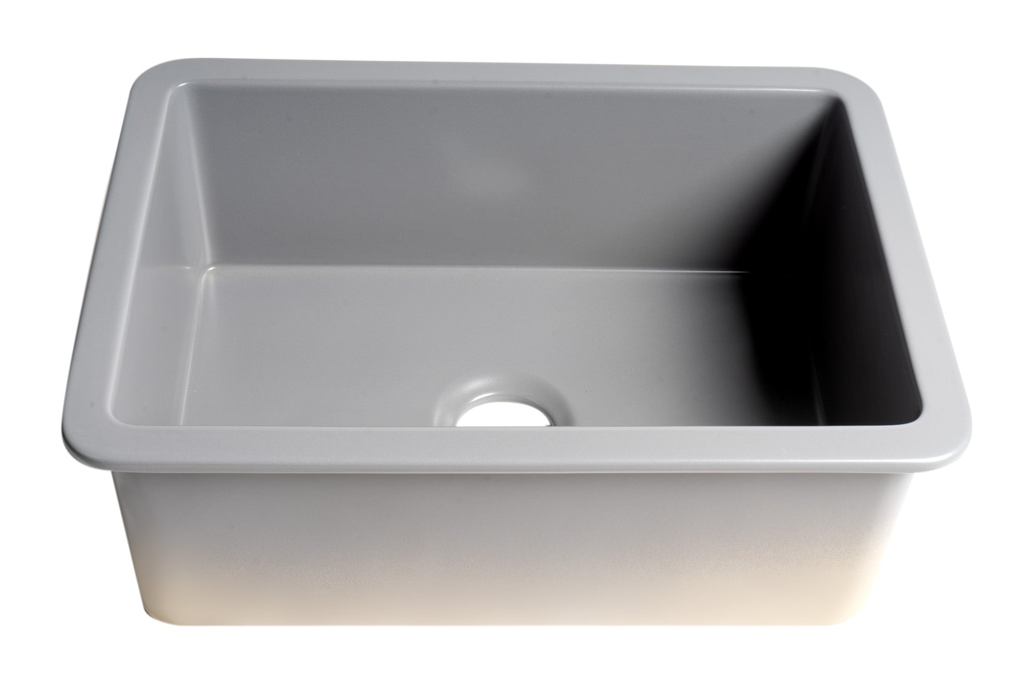 ALFI Brand - Gray Matte 27" x 18" Fireclay Undermount / Drop In Firelcay Kitchen Sink | ABF2718UD-GM ALFI Brand - Gray Matte 27" x 18" Fireclay Undermount / Drop In Firelcay Kitchen Sink | ABF2718UD-GM