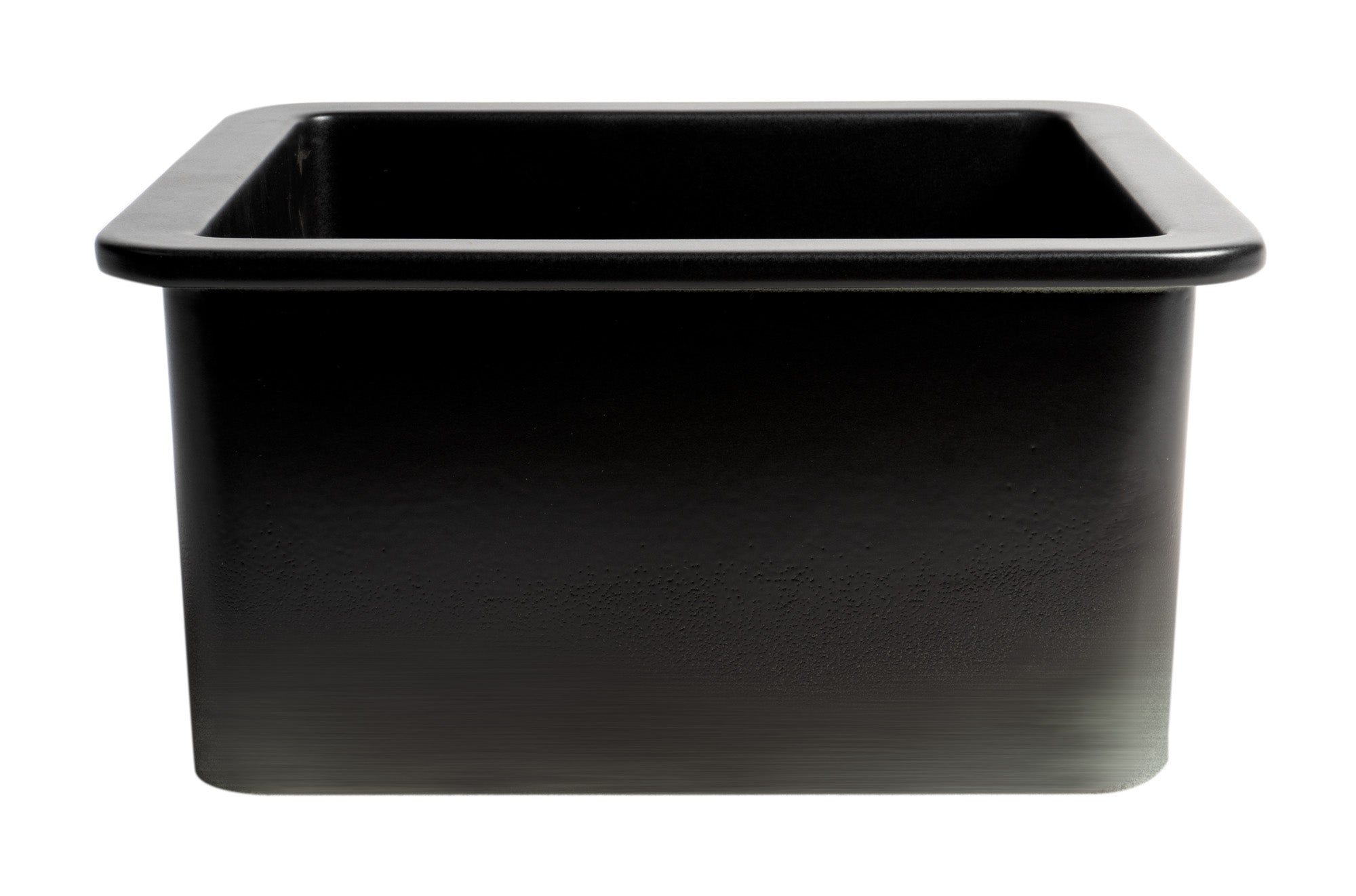 ALFI Brand - Black Matte Square 18" x 18" Undermount / Drop In Fireclay Prep Sink | ABF1818S-BM ALFI Brand - Black Matte Square 18" x 18" Undermount / Drop In Fireclay Prep Sink | ABF1818S-BM