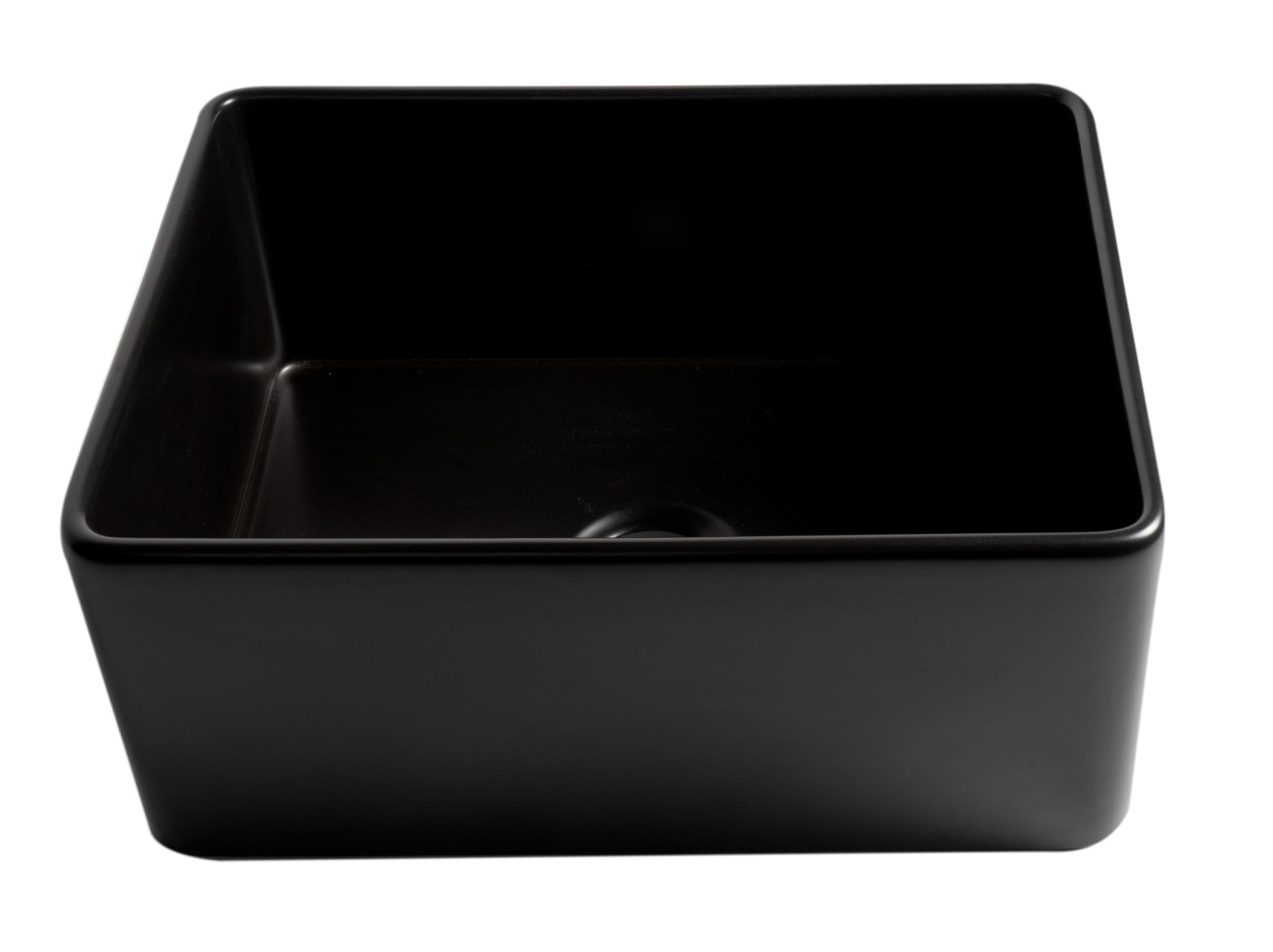 ALFI Brand - Black Matte Smooth Apron 24" x 18" Single Bowl Fireclay Farm Sink | ABF2418-BM ALFI Brand - Black Matte Smooth Apron 24" x 18" Single Bowl Fireclay Farm Sink | ABF2418-BM