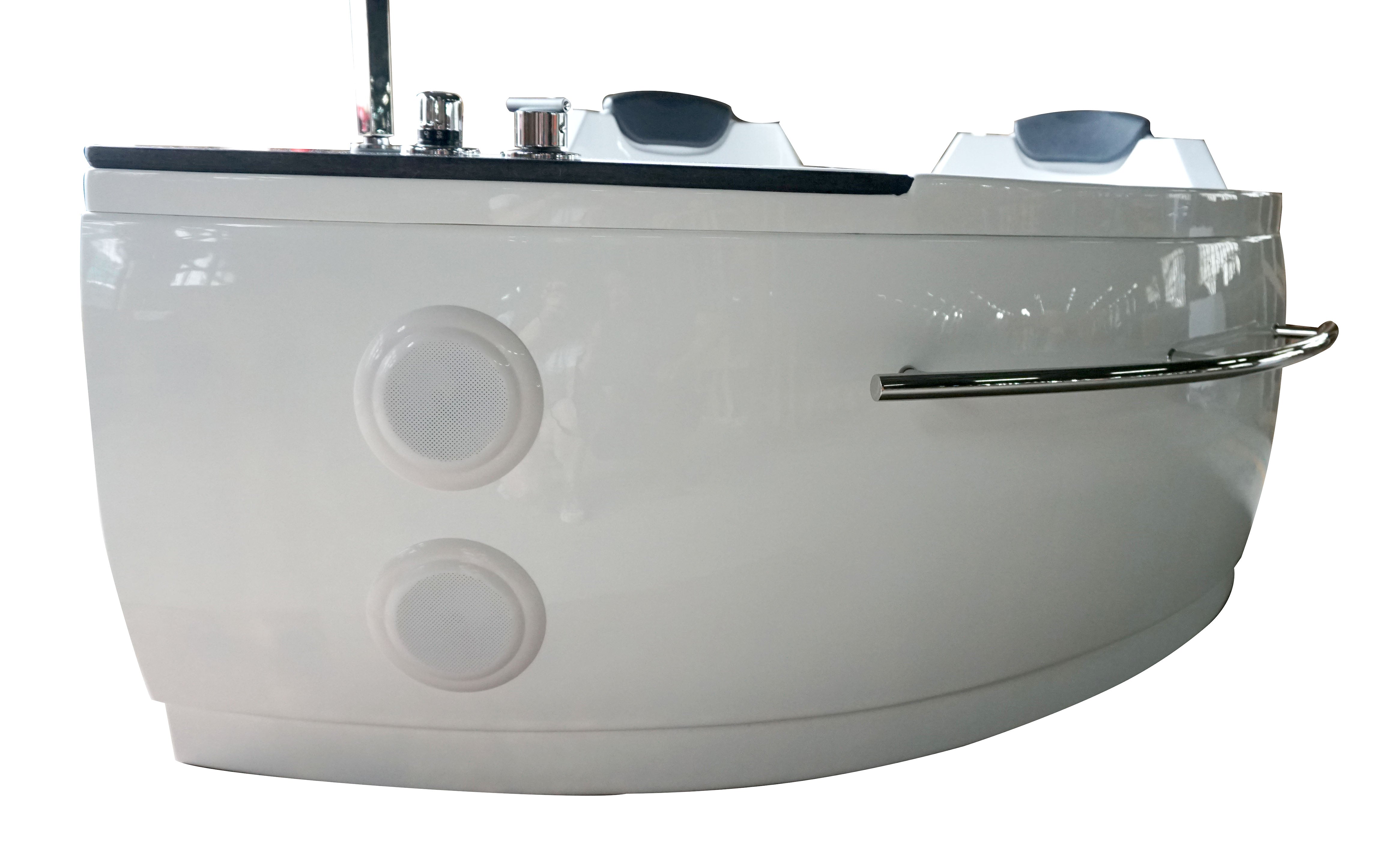 EAGO - 5.5 ft Left Corner Acrylic White Whirlpool Bathtub for Two | AM113ETL-L EAGO - 5.5 ft Left Corner Acrylic White Whirlpool Bathtub for Two | AM113ETL-L