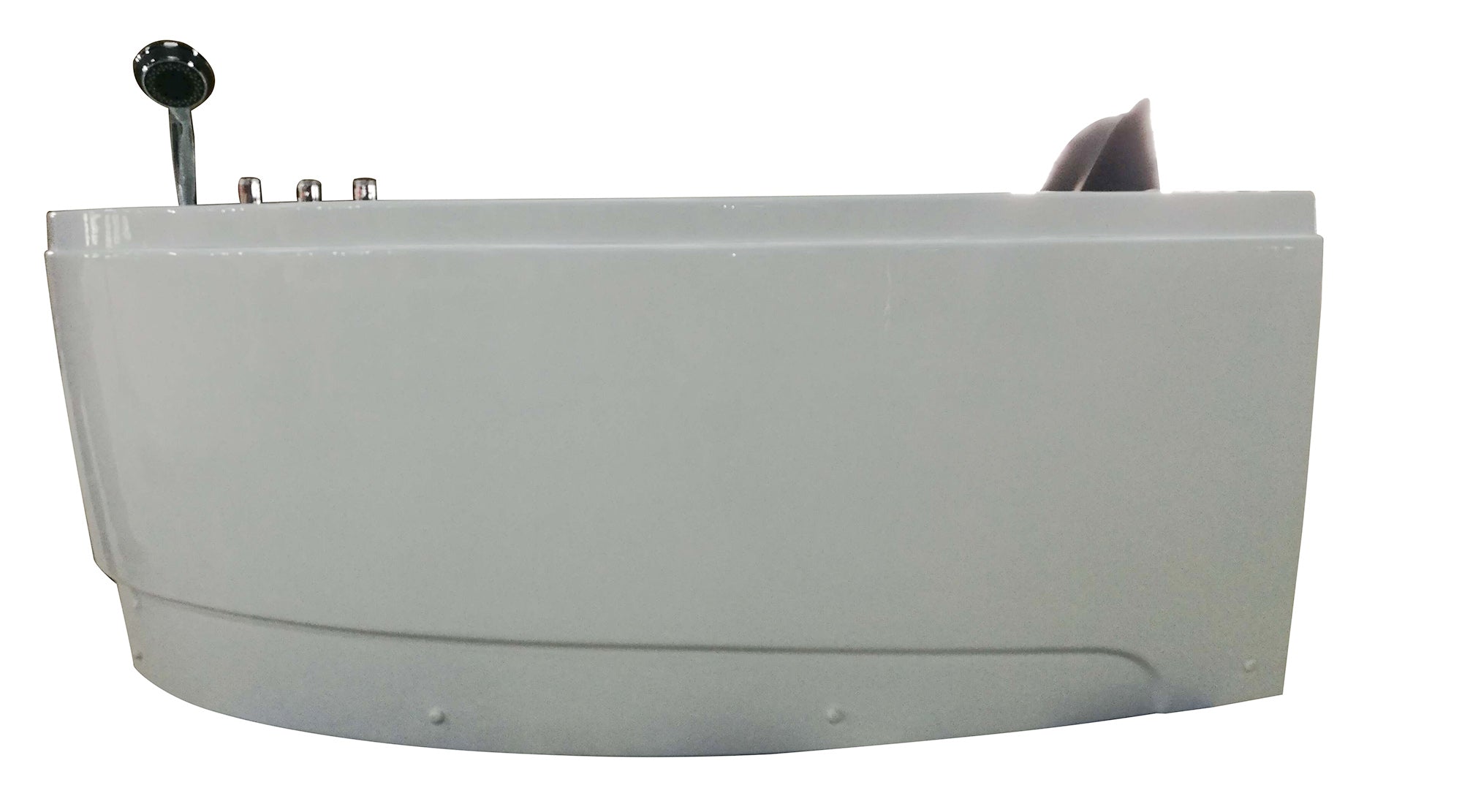 EAGO - 5' Single Person Corner White Acrylic Whirlpool Bath Tub - Drain on Left | AM161-L EAGO - 5' Single Person Corner White Acrylic Whirlpool Bath Tub - Drain on Left | AM161-L