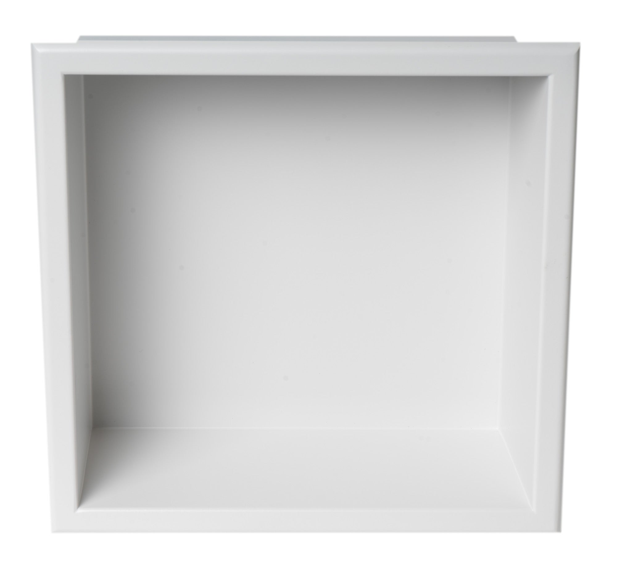 ALFI Brand - 12" x 12" White Matte Stainless Steel Square Single Shelf Bath Shower Niche | ABNC1212-W ALFI Brand - 12" x 12" White Matte Stainless Steel Square Single Shelf Bath Shower Niche | ABNC1212-W