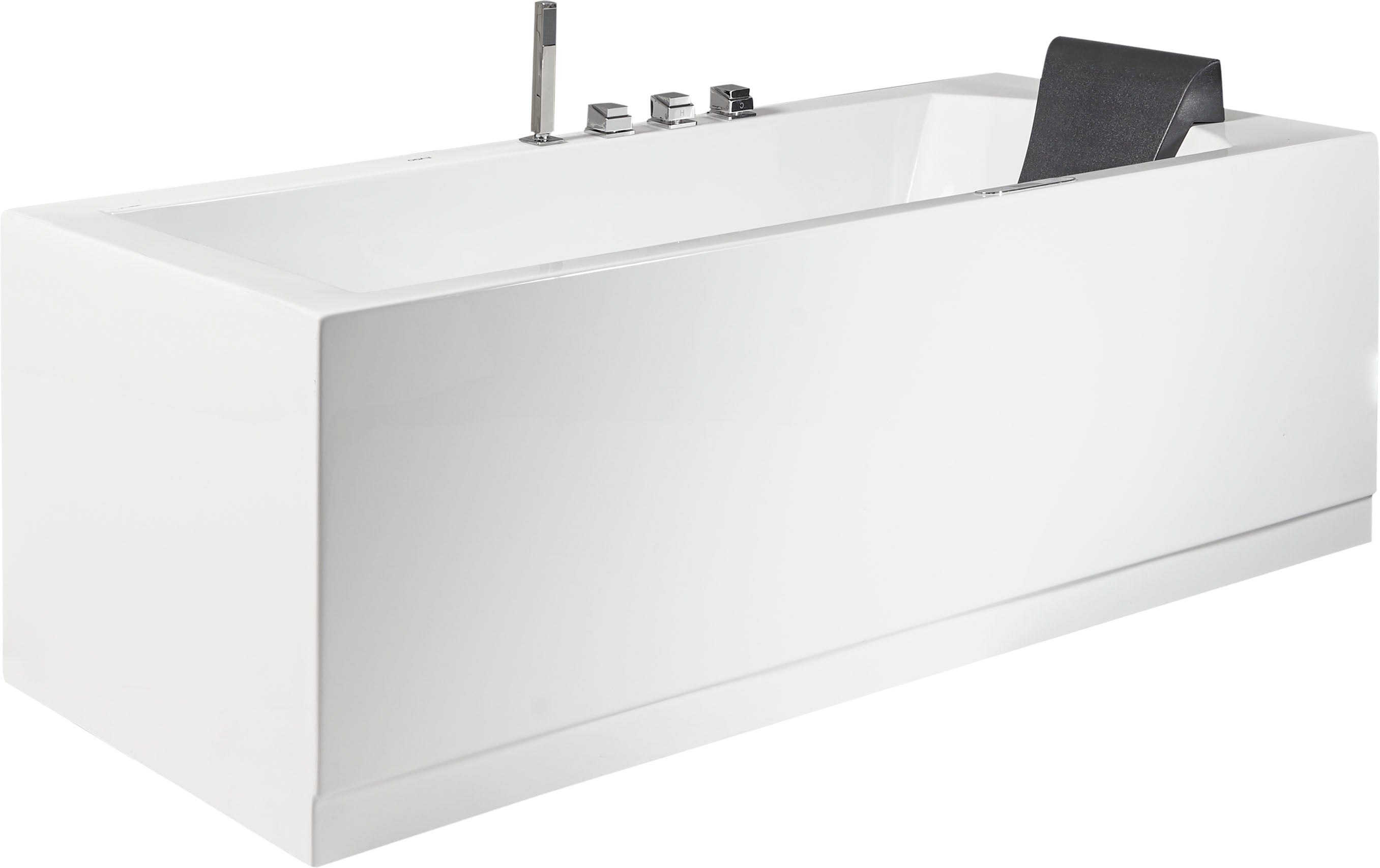 EAGO - 6 ft Acrylic White Rectangular Whirlpool Bathtub w Fixtures | AM154ETL-L6 EAGO - 6 ft Acrylic White Rectangular Whirlpool Bathtub w Fixtures | AM154ETL-L6