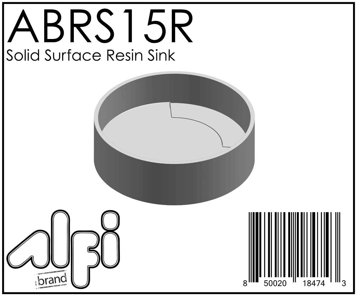 ALFI Brand - 15" Round White Matte Solid Surface Resin Sink | ABRS15R ALFI Brand - 15" Round White Matte Solid Surface Resin Sink | ABRS15R