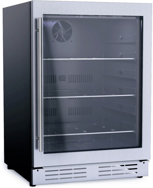 Elica - Single Door, Single Zone, Beverage Center, 23 7/16" W x 22 7/16" D x 33-34" H, 4.8 cu/ft - Undercounter Refrigerator | EBS51SS1