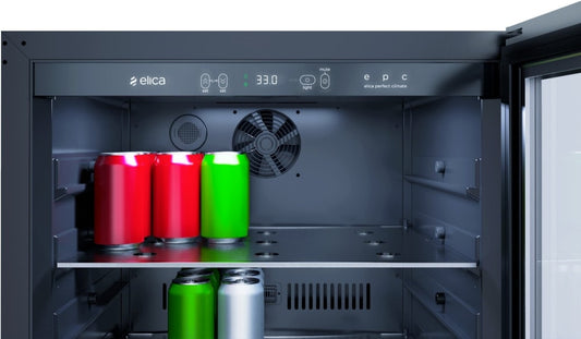 Elica - Single Door, Single Zone, Beverage Center, 23 7/16" W x 22 7/16" D x 33-34" H, 4.8 cu/ft - Undercounter Refrigerator | EBS51SS1