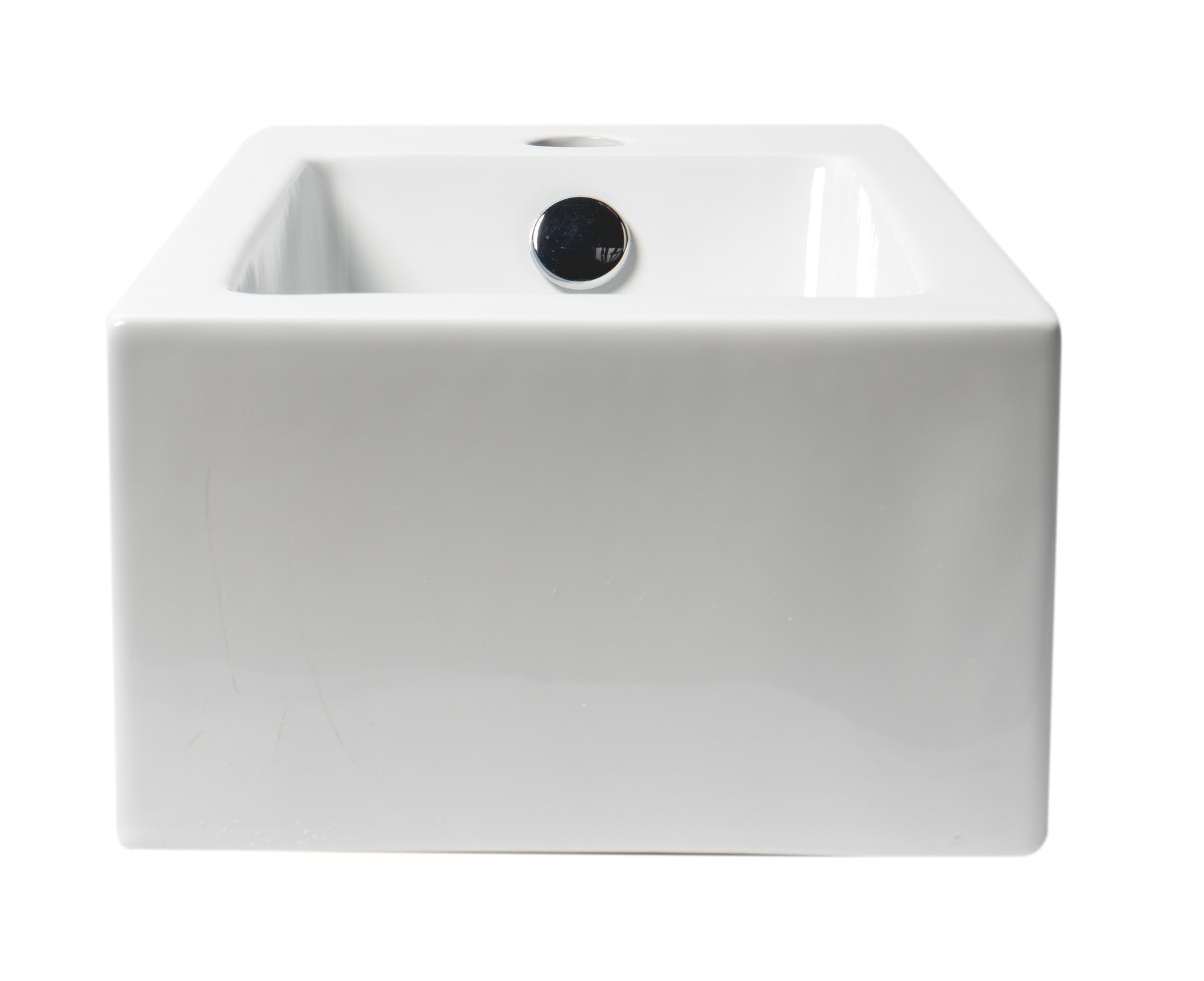ALFI Brand - White 20" Small Rectangular Wall Mounted Ceramic Sink with Faucet Hole | ABC116 ALFI Brand - White 20" Small Rectangular Wall Mounted Ceramic Sink with Faucet Hole | ABC116