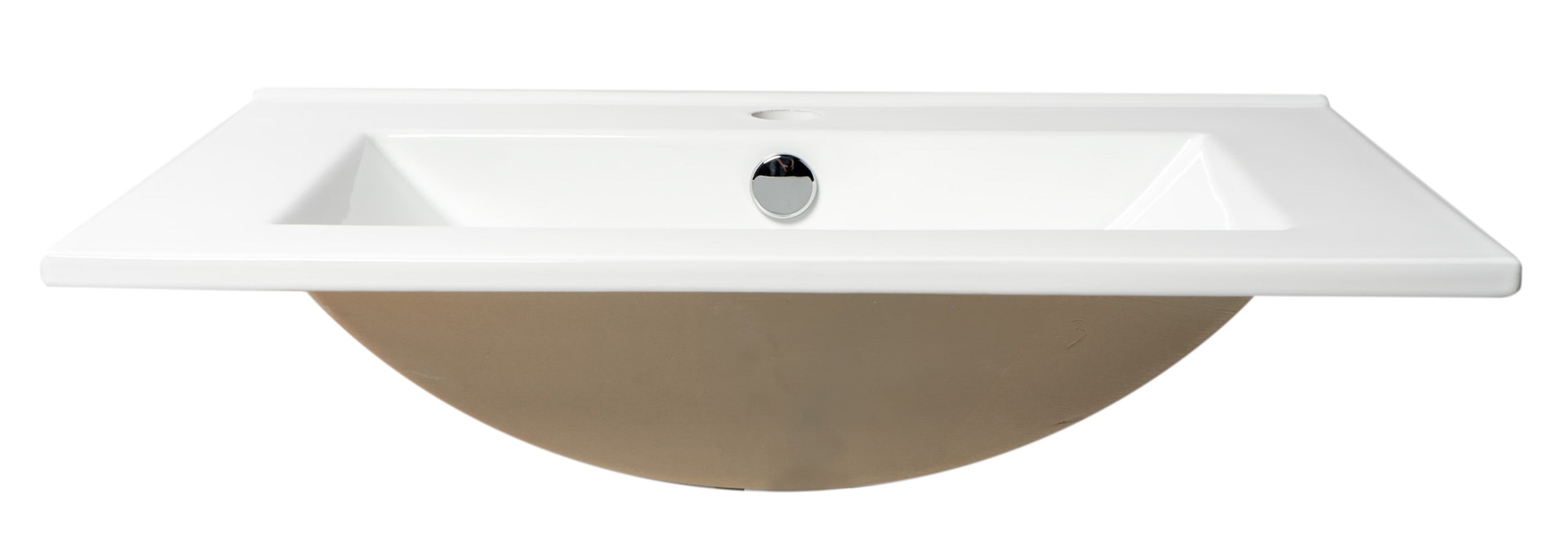 ALFI Brand - White 25" Rectangular Drop In Ceramic Sink with Faucet Hole | ABC803 ALFI Brand - White 25" Rectangular Drop In Ceramic Sink with Faucet Hole | ABC803