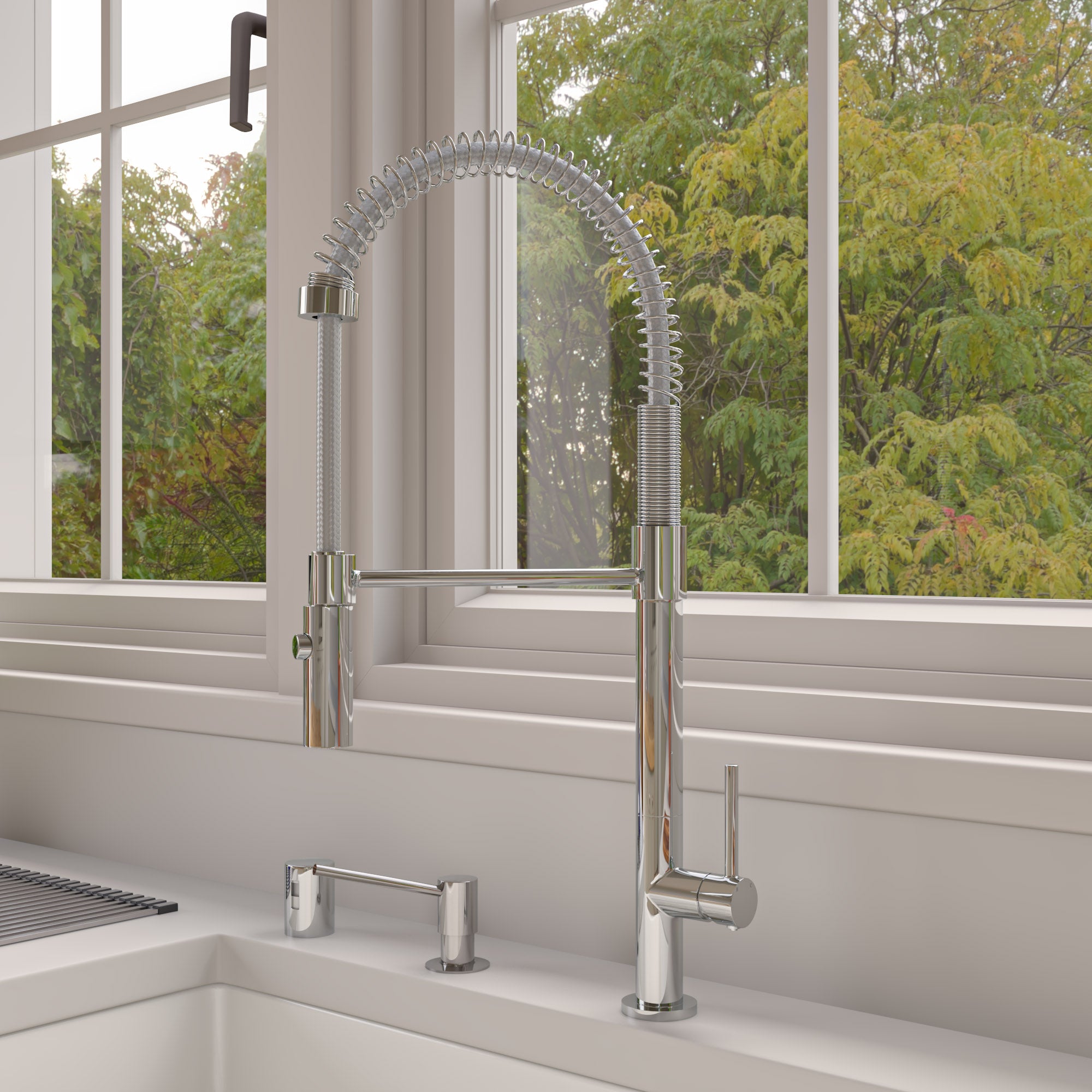 ALFI Brand - Polished Chrome Commercial Spring Kitchen Faucet | ABKF3732-PC ALFI Brand - Polished Chrome Commercial Spring Kitchen Faucet | ABKF3732-PC