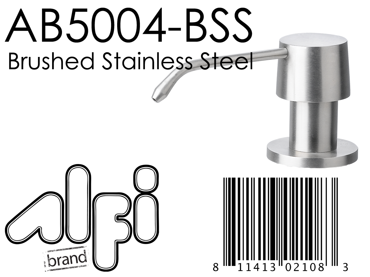 ALFI Brand - BSS Solid Brushed Stainless Steel Modern Soap Dispenser | AB5004-BSS ALFI Brand - BSS Solid Brushed Stainless Steel Modern Soap Dispenser | AB5004-BSS