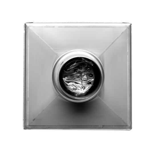 ALFI Brand - 5" x 5" Modern Square Polished Stainless Steel Shower Drain with Solid Cover | ABSD55B-PSS