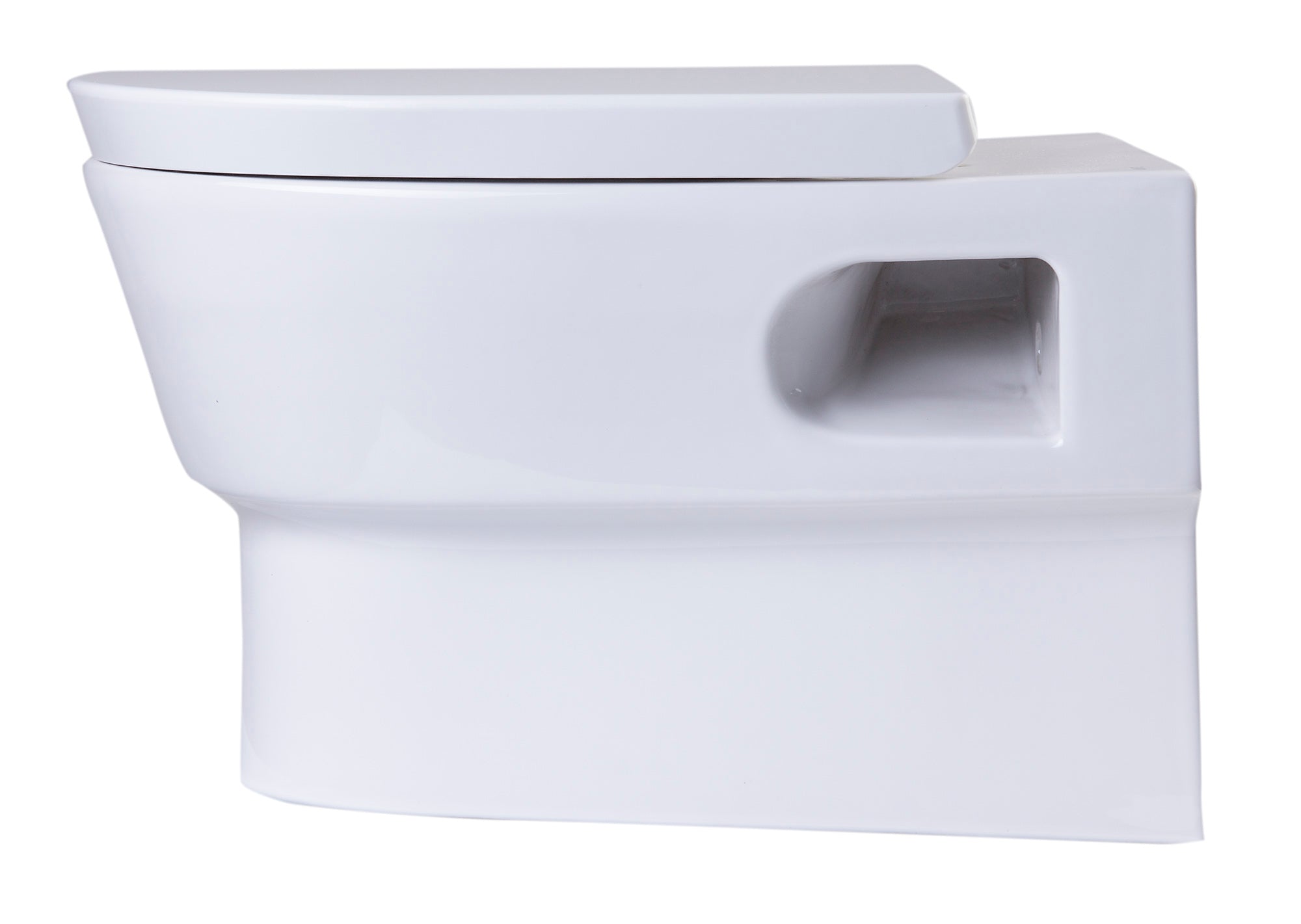 EAGO - Round Modern Wall Mount Dual Flush Toilet Bowl | WD332 EAGO - Round Modern Wall Mount Dual Flush Toilet Bowl | WD332