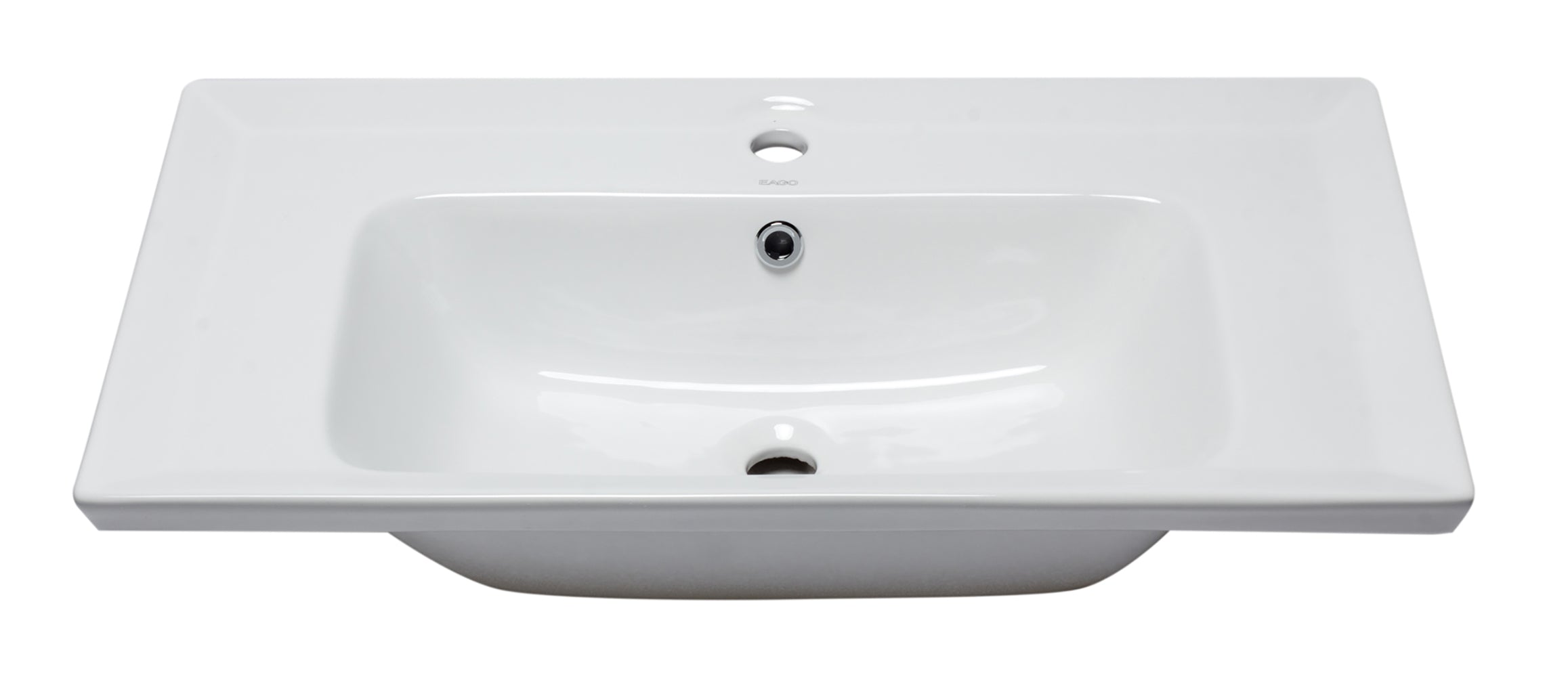 EAGO - White Ceramic 32"x19" Rectangular Drop In Sink | BH003 EAGO - White Ceramic 32"x19" Rectangular Drop In Sink | BH003