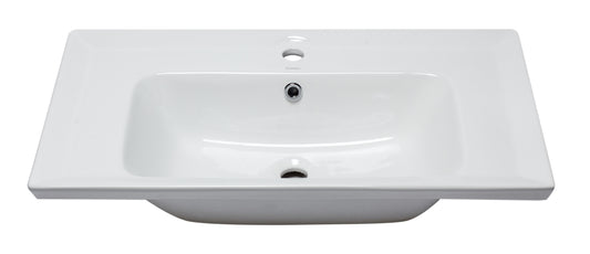 EAGO - White Ceramic 32"x19" Rectangular Drop In Sink | BH003