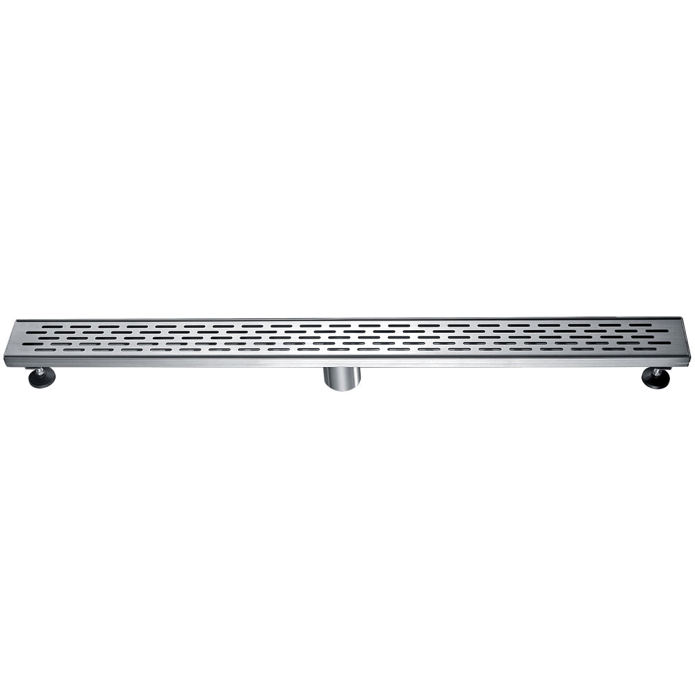 ALFI Brand - 36" Modern Stainless Steel Linear Shower Drain with Groove Holes | ABLD36C-BSS ALFI Brand - 36" Modern Stainless Steel Linear Shower Drain with Groove Holes | ABLD36C-BSS