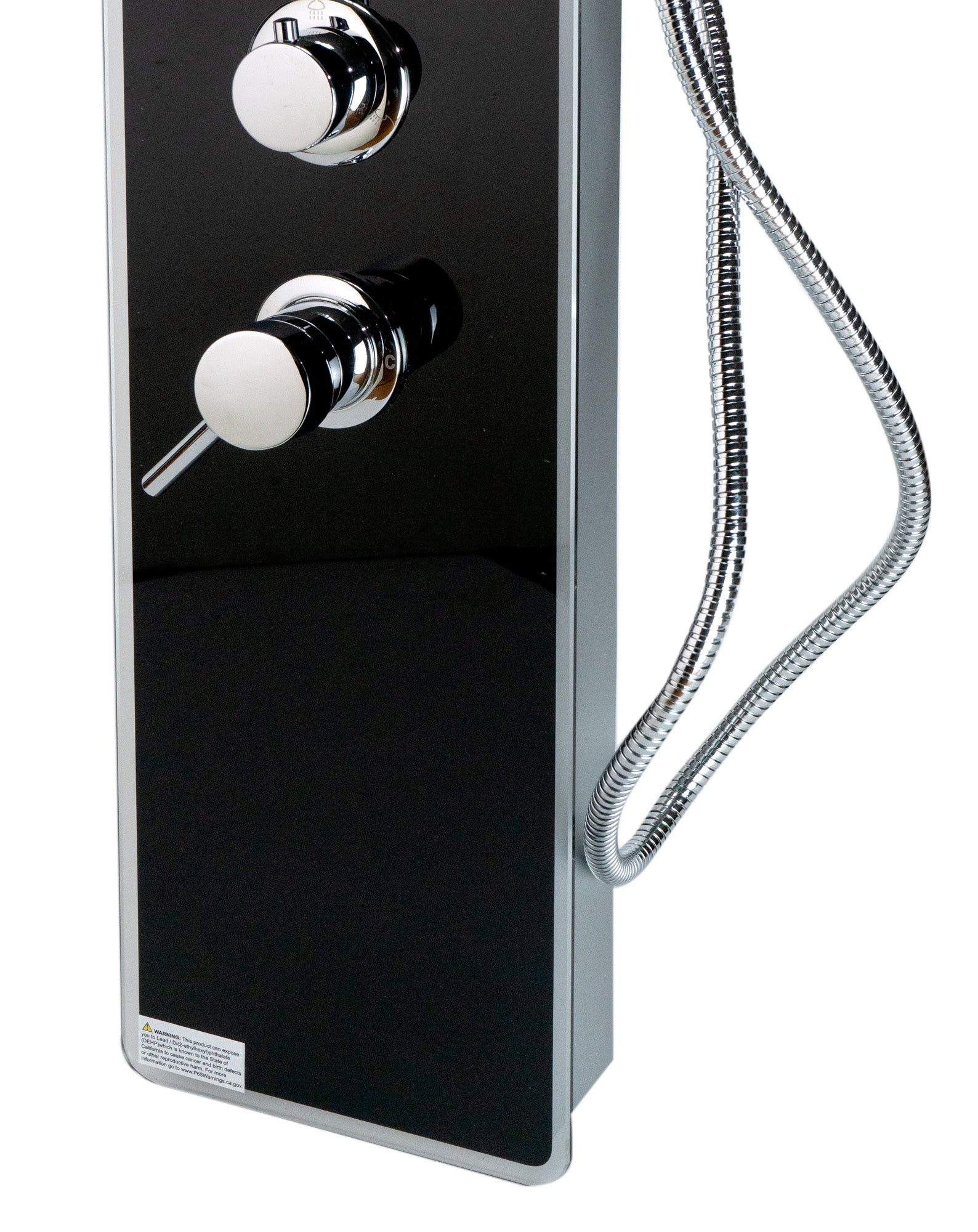 ALFI Brand - Black Glass Shower Panel with 2 Body Sprays and Rain Shower Head | ABSP55B ALFI Brand - Black Glass Shower Panel with 2 Body Sprays and Rain Shower Head | ABSP55B