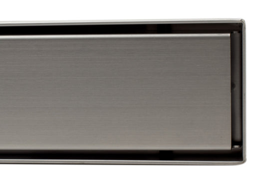 ALFI Brand - 32" Modern Brushed Stainless Steel Linear Shower Drain with Solid Cover | ABLD32B-BSS