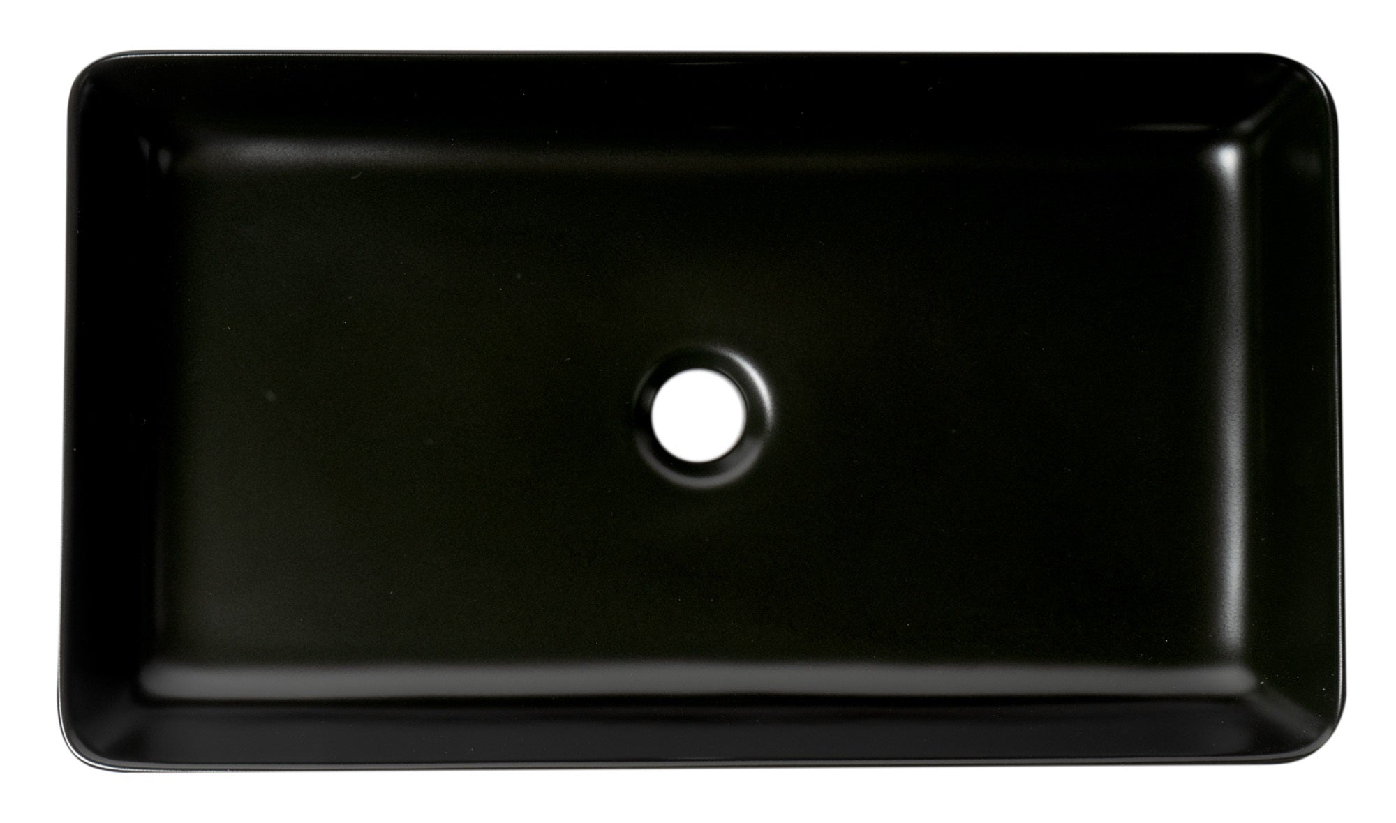 ALFI Brand - Black Matte 24" Modern Rectangular Above Mount Ceramic Sink | ABC902-BM ALFI Brand - Black Matte 24" Modern Rectangular Above Mount Ceramic Sink | ABC902-BM