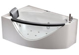 EAGO - 5 ft Clear Rounded Right Corner Acrylic Whirlpool Bathtub | AM198ETL-R EAGO - 5 ft Clear Rounded Right Corner Acrylic Whirlpool Bathtub | AM198ETL-R