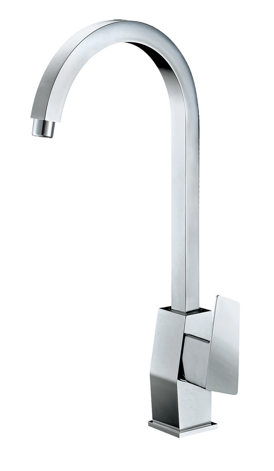 ALFI Brand - Polished Chrome Gooseneck Single Hole Bathroom Faucet | AB3470-PC
