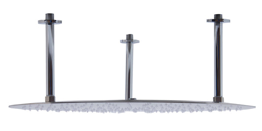 ALFI Brand - 24" Round Brushed Solid Stainless Steel Ultra Thin Rain Shower Head | RAIN24R-BSS