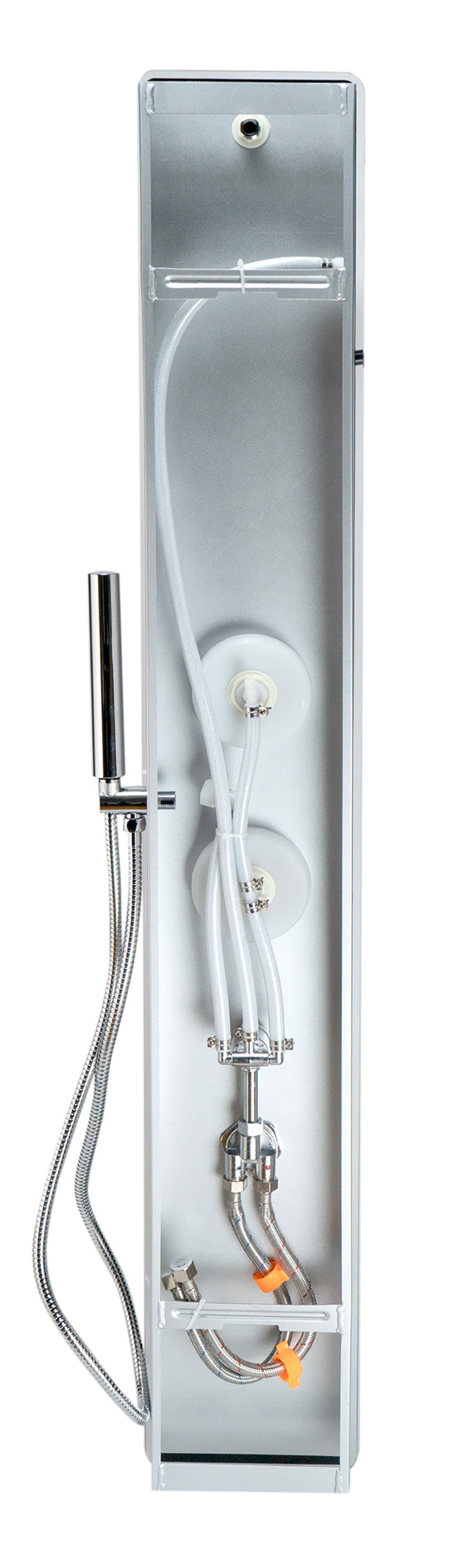 ALFI Brand - Black Glass Shower Panel with 2 Body Sprays and Rain Shower Head | ABSP55B ALFI Brand - Black Glass Shower Panel with 2 Body Sprays and Rain Shower Head | ABSP55B