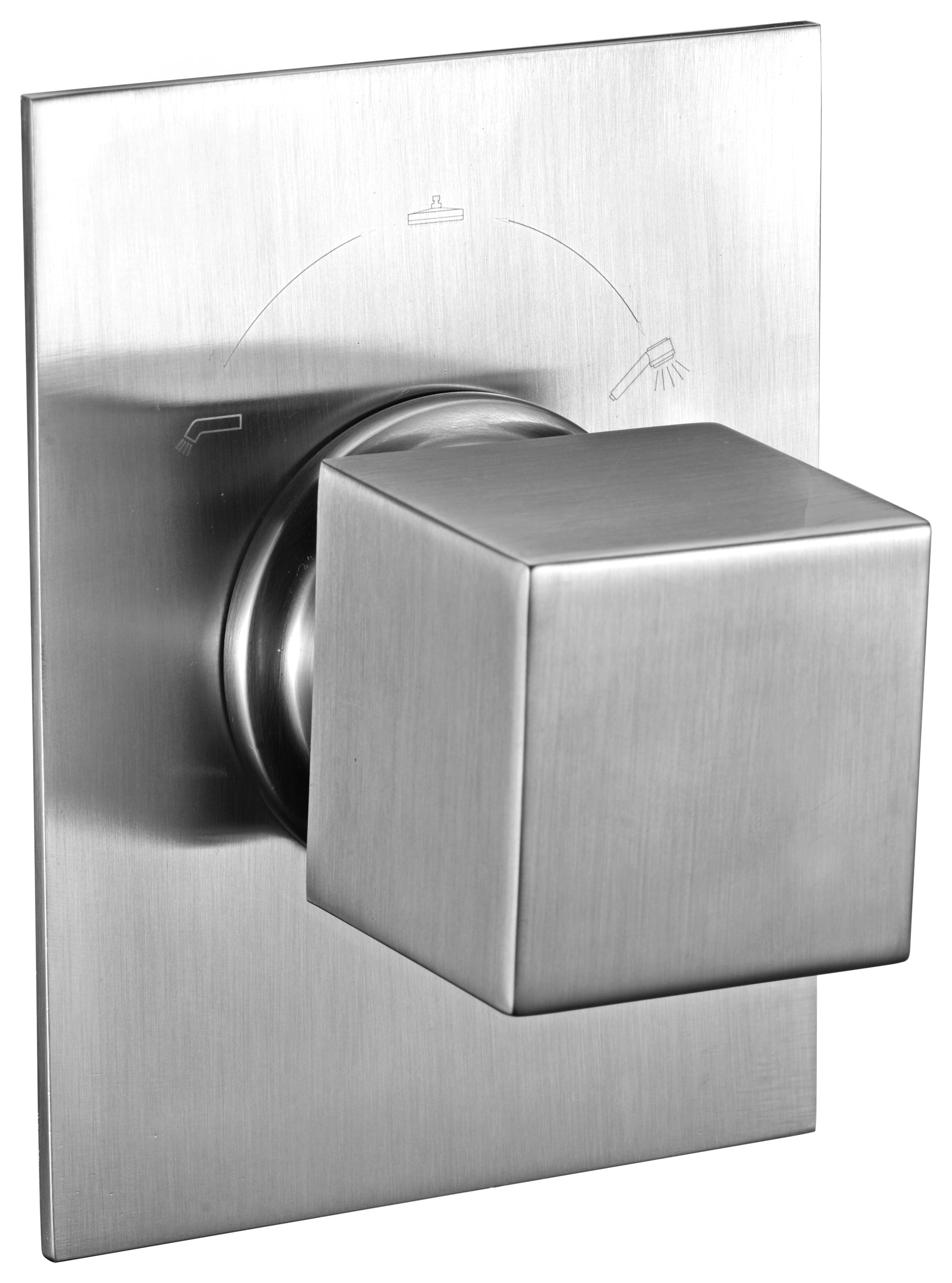 ALFI Brand - Brushed Nickel Modern Square 3 Way Shower Diverter | AB9209-BN ALFI Brand - Brushed Nickel Modern Square 3 Way Shower Diverter | AB9209-BN