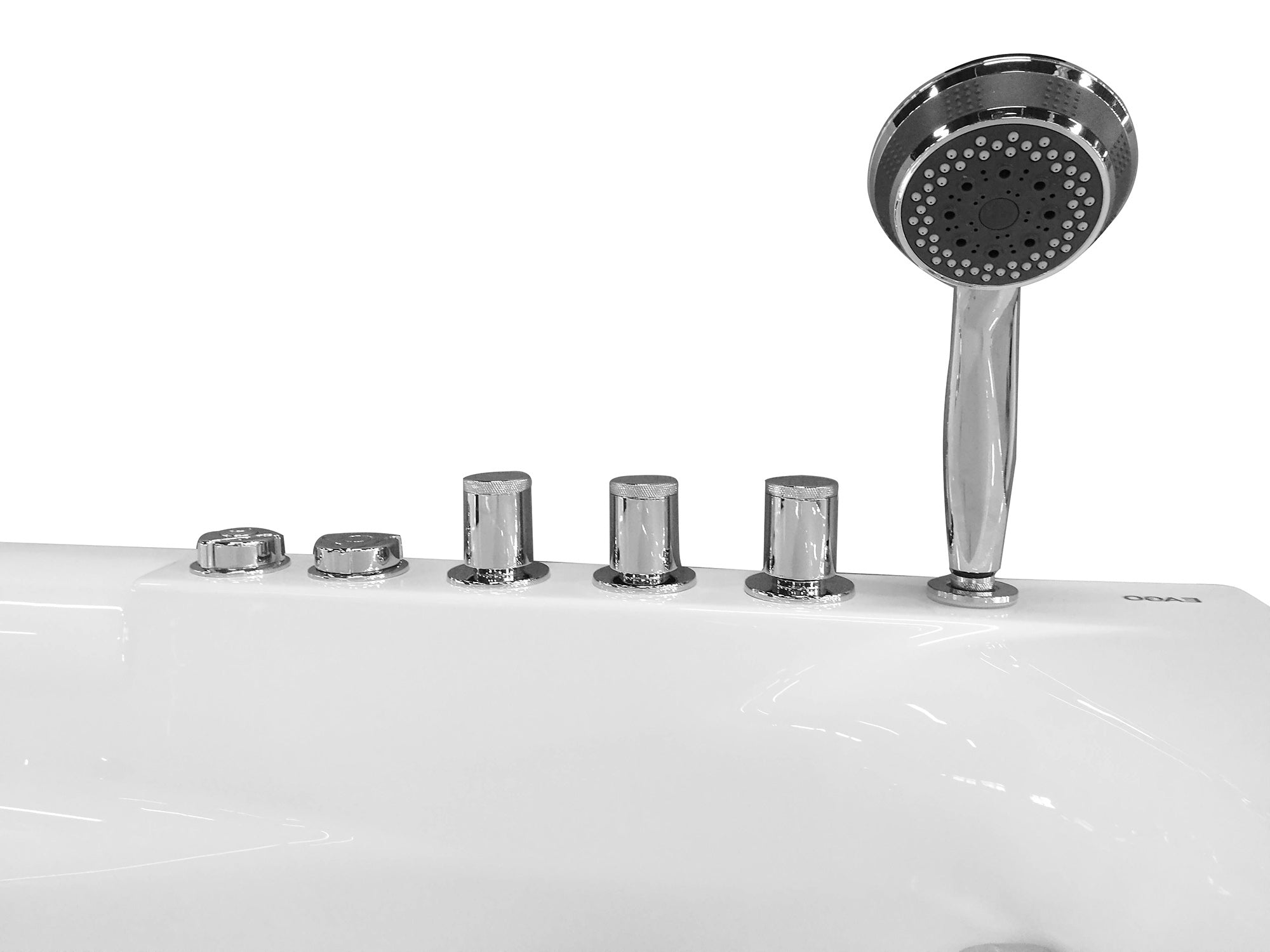 EAGO - 5' Single Person Corner White Acrylic Whirlpool Bath Tub - Drain on Right | AM161-R EAGO - 5' Single Person Corner White Acrylic Whirlpool Bath Tub - Drain on Right | AM161-R