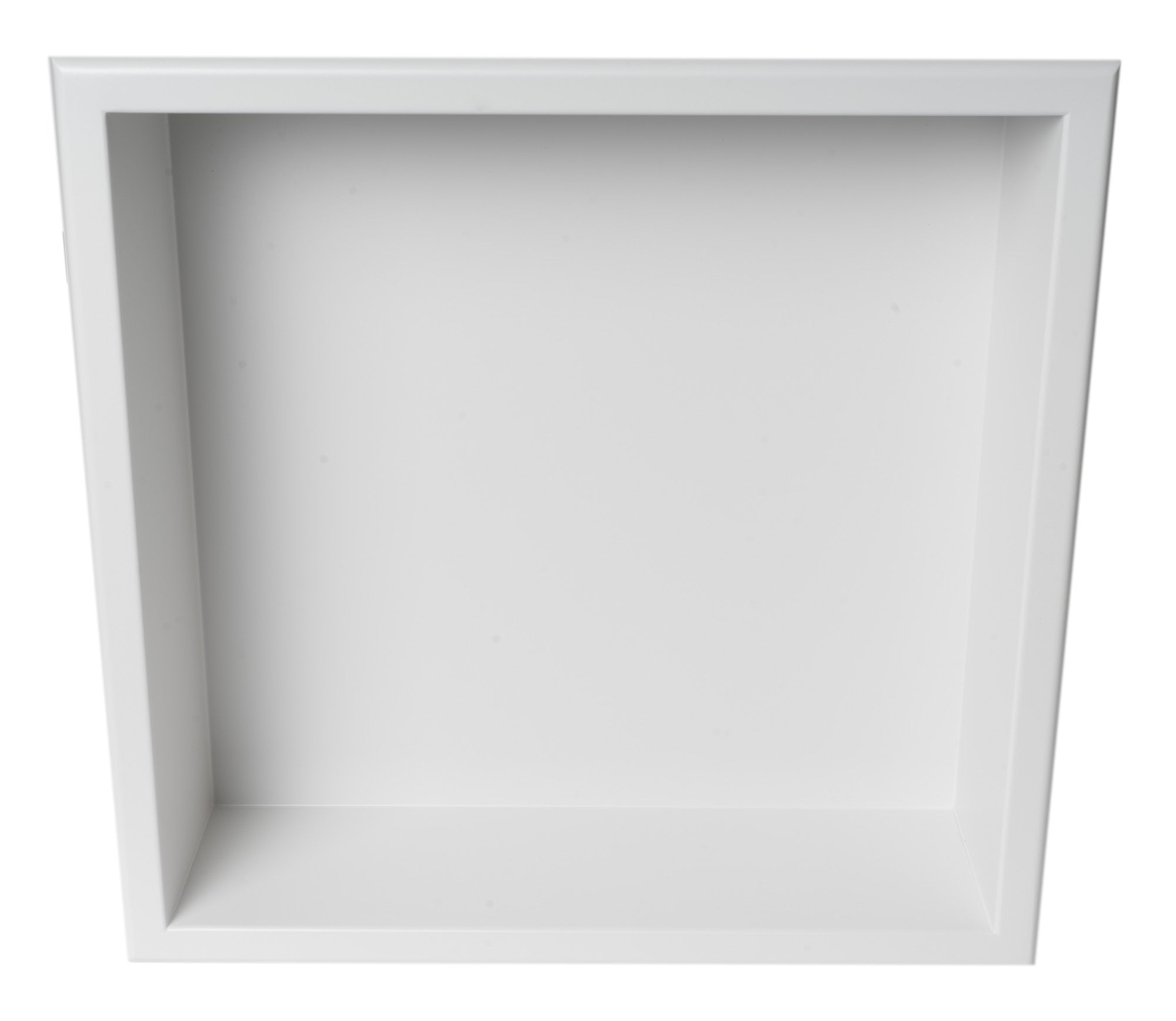 ALFI Brand - 16" x 16" White Matte Stainless Steel Square Single Shelf Bath Shower Niche | ABNC1616-W ALFI Brand - 16" x 16" White Matte Stainless Steel Square Single Shelf Bath Shower Niche | ABNC1616-W