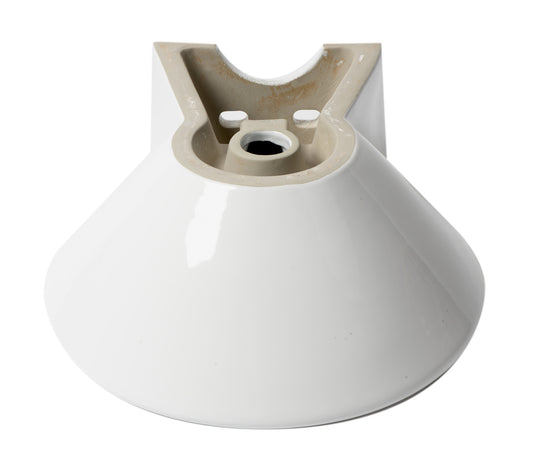ALFI Brand - White 17" Round Wall Mounted Ceramic Sink with Faucet Hole | ABC113