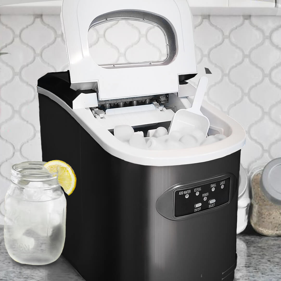 Whynter - Compact Portable Ice Maker 27 lb capacity - Black | IMC-270MB Whynter - Compact Portable Ice Maker 27 lb capacity - Black | IMC-270MB