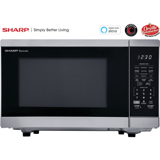 Sharp - 1.4 CF Smart Countertop Microwave Oven, Orville Redenbacher's CertifiedMicrowaves - SMC1469HS