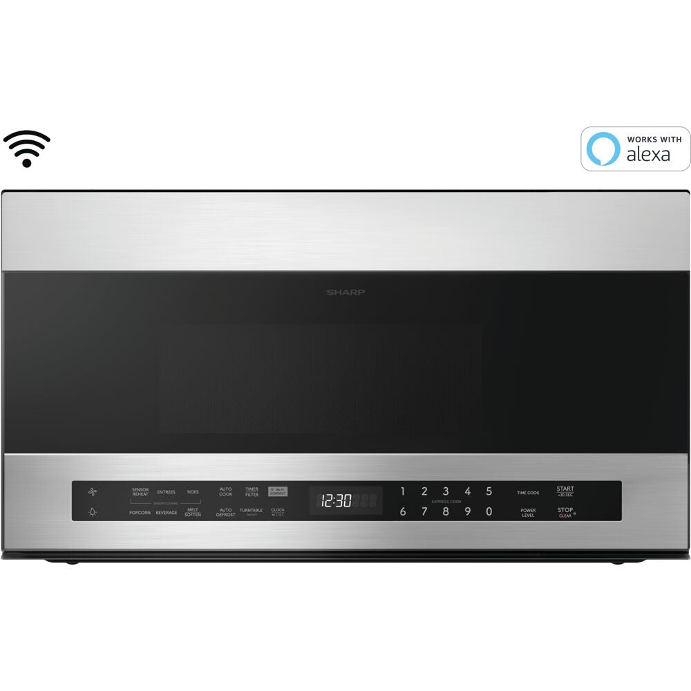 Sharp - 30" / 1.7 CF Smart Over-the-Range Microwave Oven - Over The Range - SMO1759JS Sharp - 30" / 1.7 CF Smart Over-the-Range Microwave Oven - Over The Range - SMO1759JS