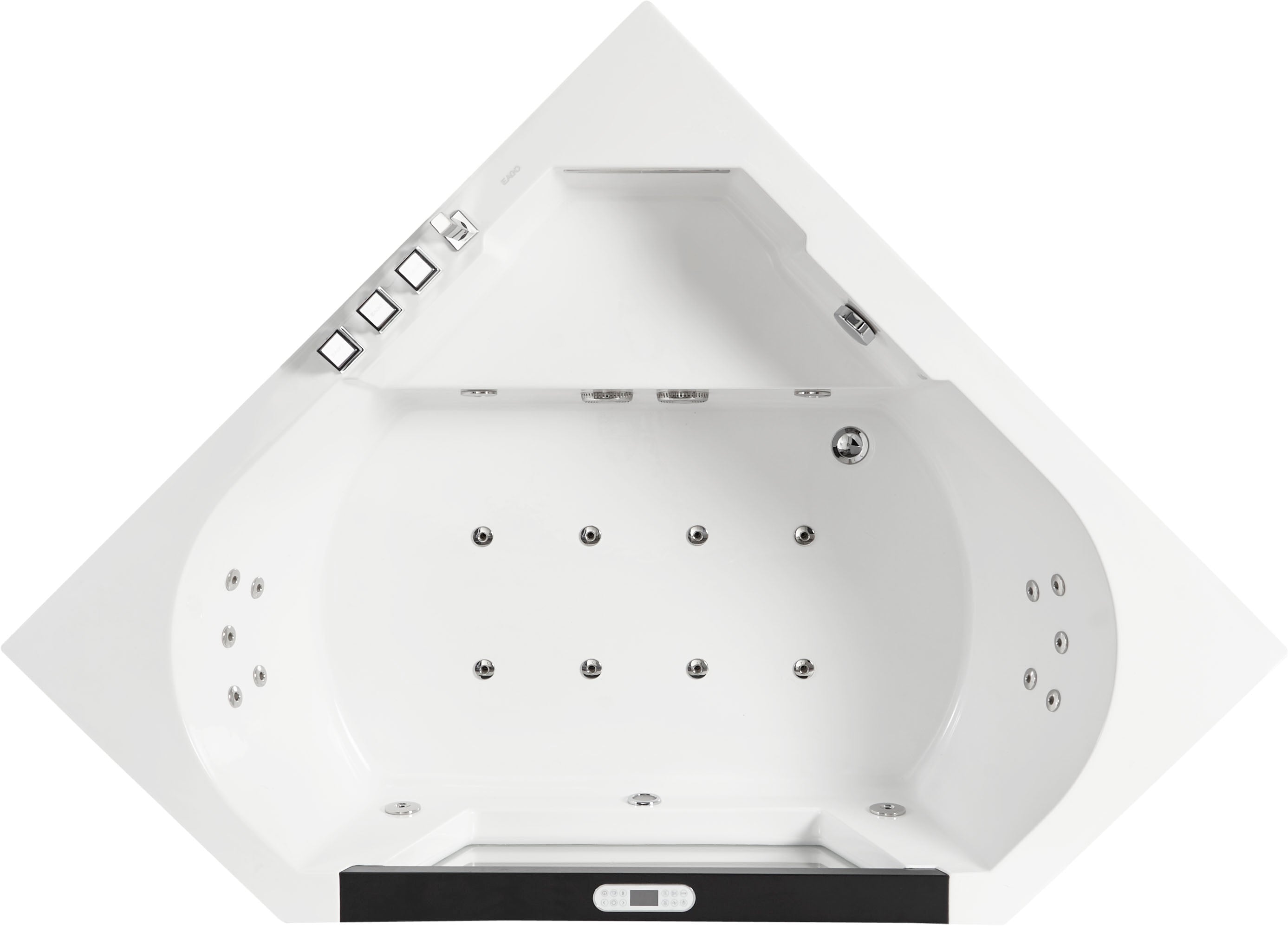 EAGO - 5 ft Clear Corner Acrylic Whirlpool Bathtub for Two | AM156ETL EAGO - 5 ft Clear Corner Acrylic Whirlpool Bathtub for Two | AM156ETL