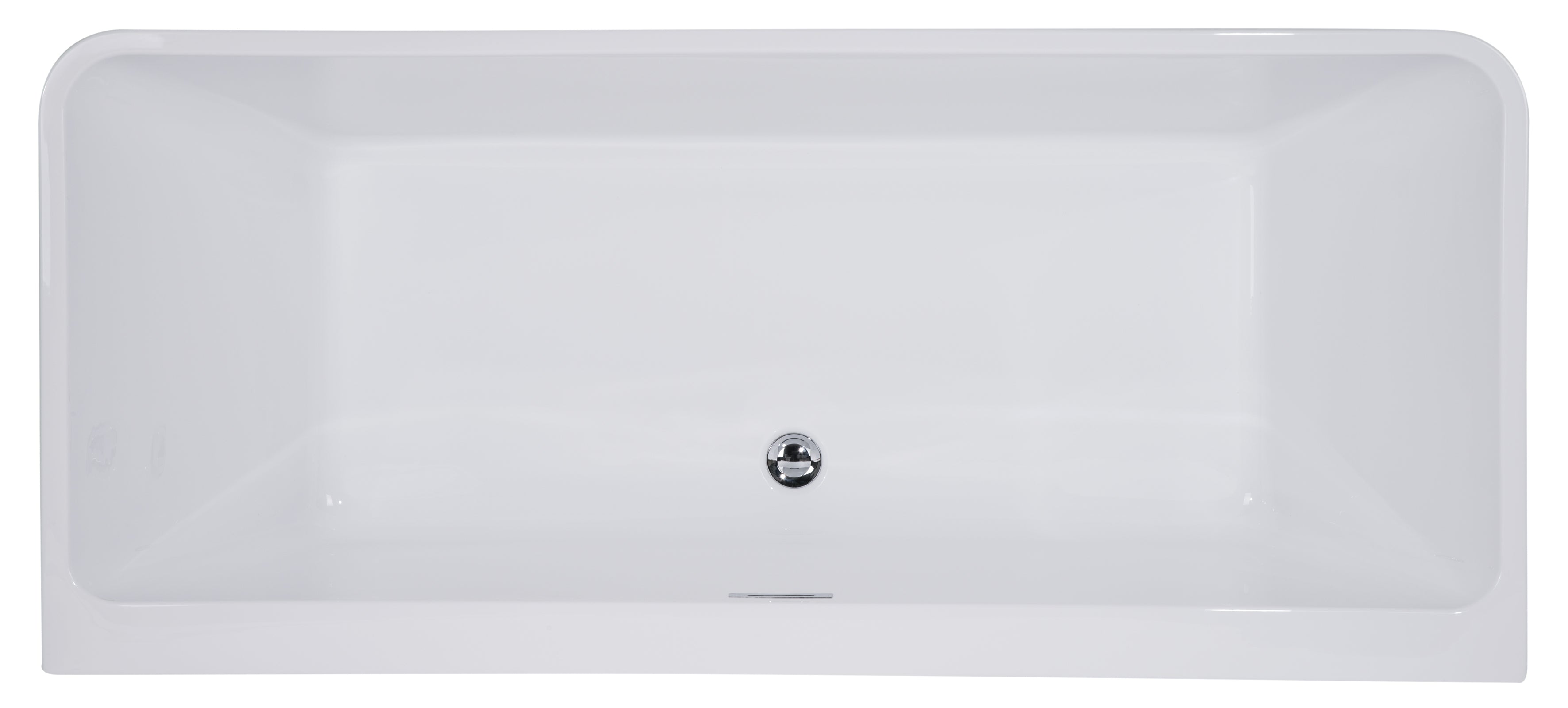 ALFI Brand - 67 inch White Rectangular Acrylic Free Standing Soaking Bathtub | AB8859 ALFI Brand - 67 inch White Rectangular Acrylic Free Standing Soaking Bathtub | AB8859